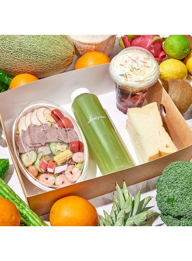 Restaurantware Label Tek 1.9 x 1 Inch Wheatgrass Juice Labels, 100 Water-Resistant Labels For Bottles - Self-Adhesive, Clear With White Font, Plastic Bottle Stickers, For Drink Pouches, - Image 2