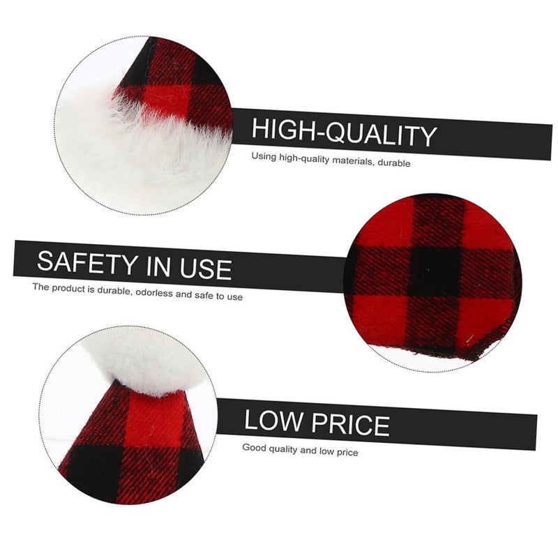 5pcs Christmas Pet Accessories Set Plaid Triangle Bandana Crown Hat Bell Bow Tie Saliva Towel For Dogs Cats - Image 4