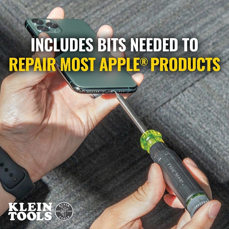 Klein Tools 32328 Precision Screwdriver, 27-in-1 Multi-Bit Screwdriver, Bits for Apple Product Repair, Rare-Earth Magnet, Electronic Repair - Image 2