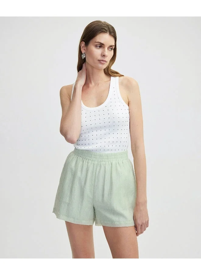 Ipekyol  Regular Fit Rhinestone Shorts for Women | Best Price UAE