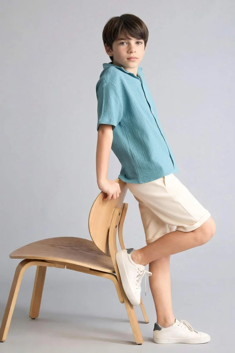 ديفاكتو Boy Cotton Regular Fit Shorts