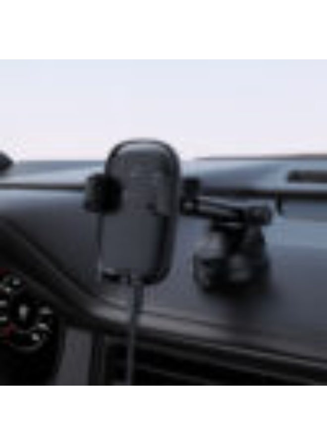 ACEFAST Fast Wireless Charger Car Holder D49, Accurate Positioning, Free Rotation, Multi-angle Adjustment, Widely Compatible - Black - Image 3