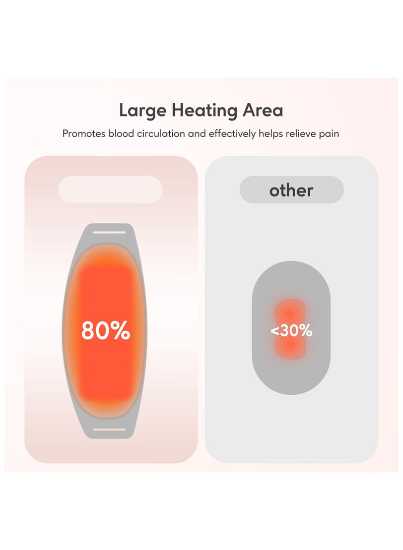 SYOSI وسادة تدفئة، وسادات تدفئة كهربائية محمولة لتخفيف التشنجات وآلام الظهر، وسادة تدفئة كبيرة مع 3 مستويات حرارة و5 أوضاع تدليك اهتزازية لتهدئة سريعة ومريحة، وسادة تدفئة لاسلكية للنساء - Image 5