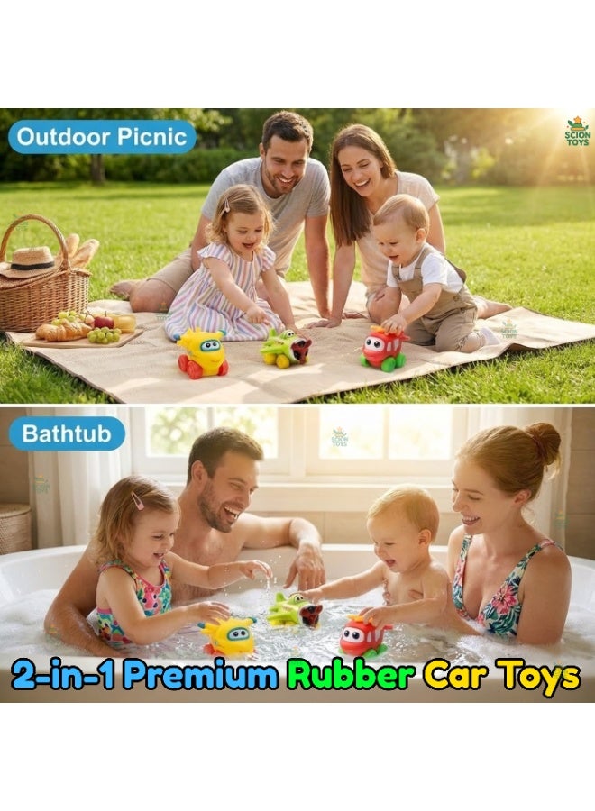 Scion Toys Push and Go Airplane Toy for Toddlers 1-3 – Soft Rubber Vehicle Toy Set, Friction Powered Baby Airplane Car Toy, BPA Free Bath Travel Toys, Birthday Gift Boys Girls UAE - Image 3