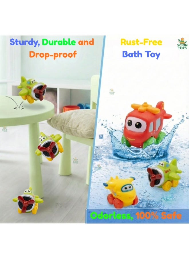 Scion Toys Push and Go Airplane Toy for Toddlers 1-3 – Soft Rubber Vehicle Toy Set, Friction Powered Baby Airplane Car Toy, BPA Free Bath Travel Toys, Birthday Gift Boys Girls UAE - Image 4