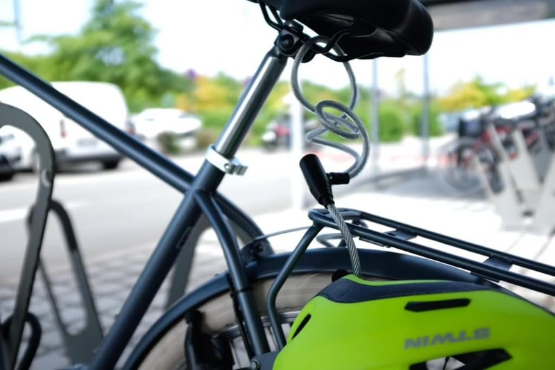 DECATHLON Cycle Lock - Cable 100 with Key - Grey - Image 4