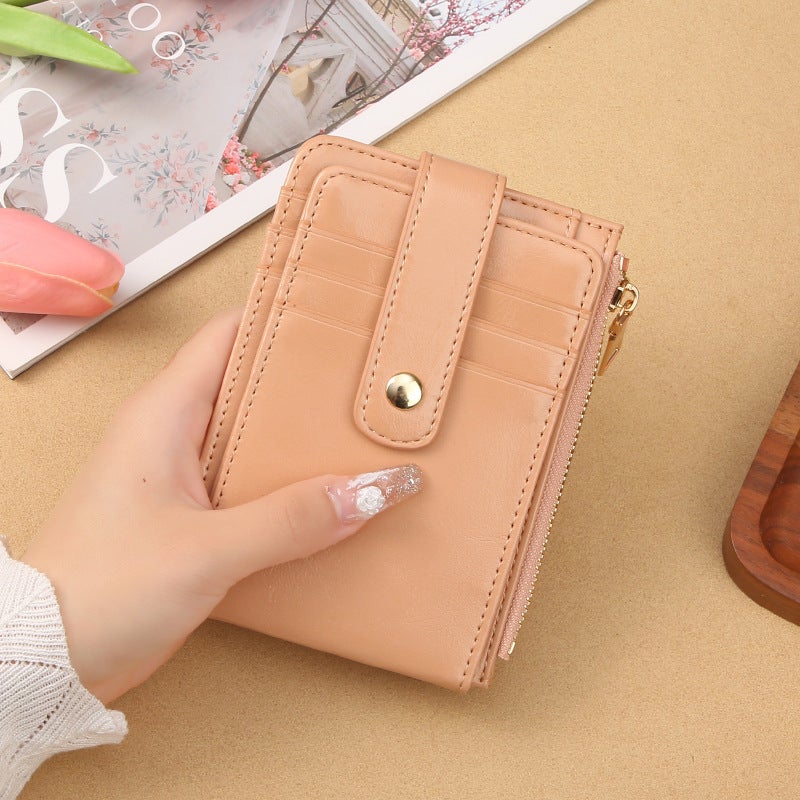 Multifunctional Solid Color PU Leather Wallet, RFID Blocking Design Portable Daily Storage Purse for Cards Cash Coin Business Use - Image 3