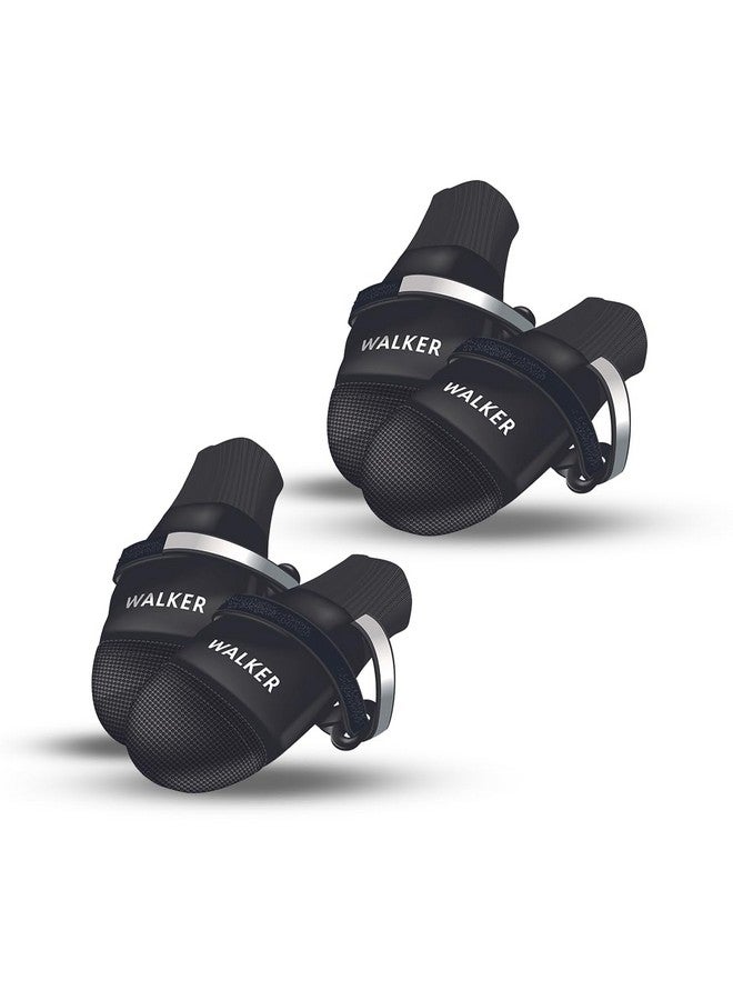 تريكسي أحذية حماية مريحة للكلاب من Walker Care، أحذية للمشي، واقي مخالب للكلاب، يدعم شفاء المخالب، مثبتات بخطاف وحلقة، أسود، 4 قطع (Xs) - Image 1