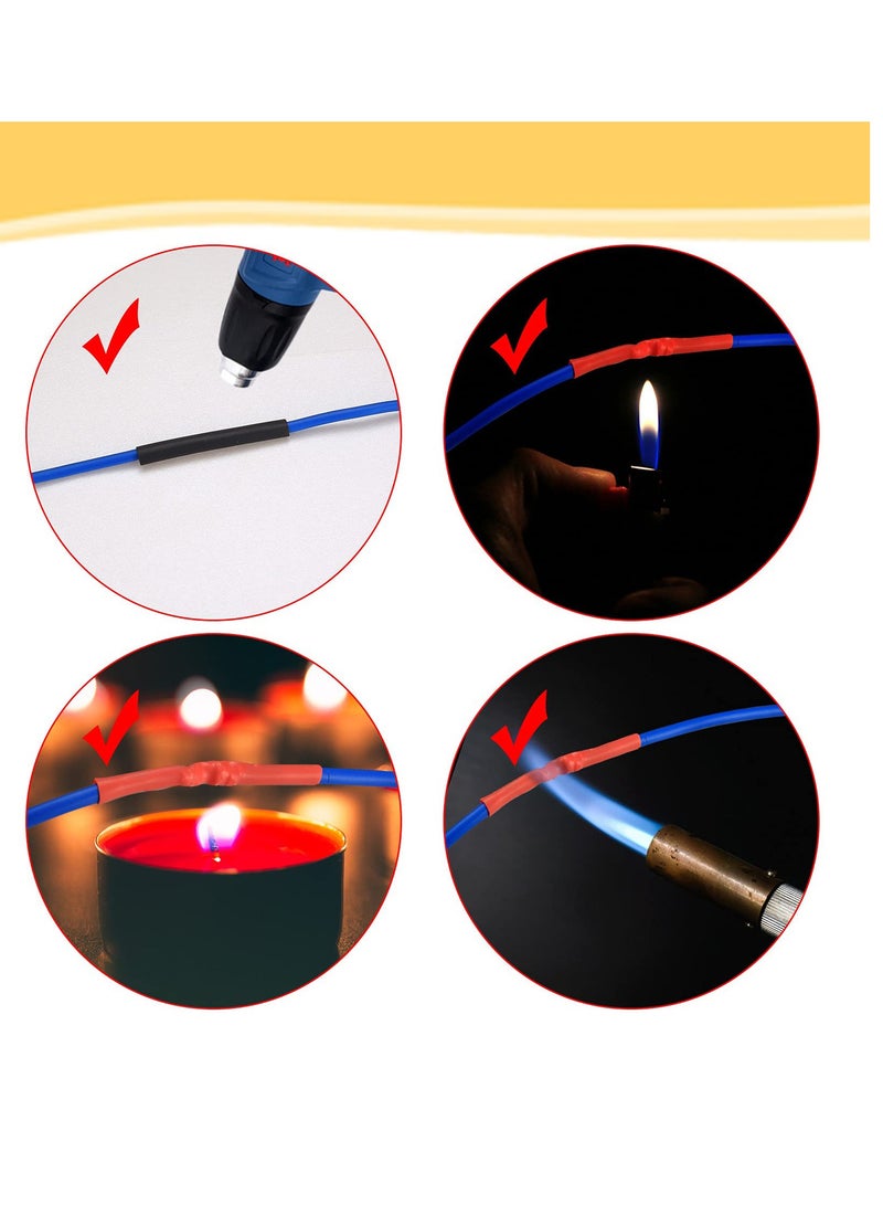 800 Pcs Heat Shrink Tubing Kit, 2:1 Shrink Ratio, 5 Sizes, 12 Colours, Waterproof  - Image 5