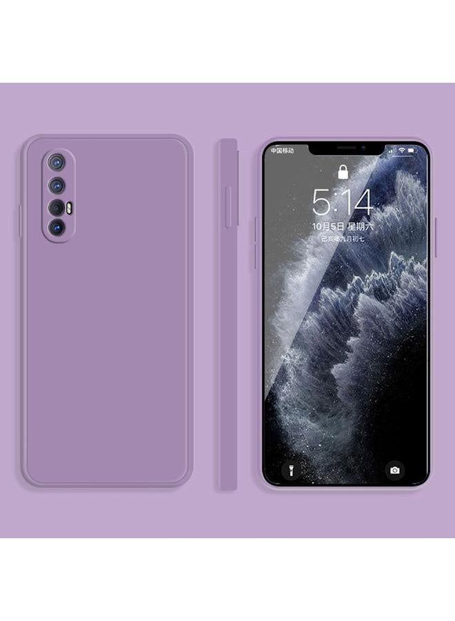 S-TOP Case For OPPO Reno3 Pro Solid Color Imitation Liquid Silicone Straight Edge Dropproof Full Coverage Protective Case - Image 1