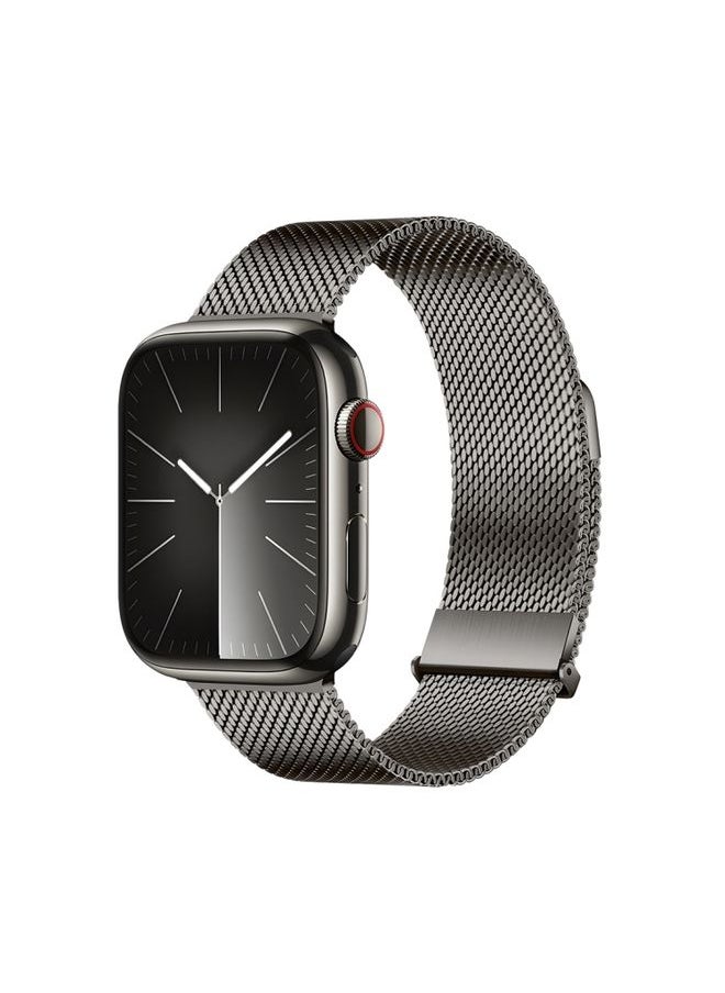 Generic - Replacement Strap For Apple Watch Series 2 38mm DUX DUCIS Milanese Pro Series Stainless Steel Watch Band Graphite - Image 1
