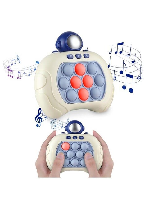 Coolden Quick Push Game Pop It Fidget Electronic Sensor Game Push Bubble Fidget Sensory Squeeze Toys Decompression Puzzle Toy Machine Fidget Toy Gift for Children Adults Blue
