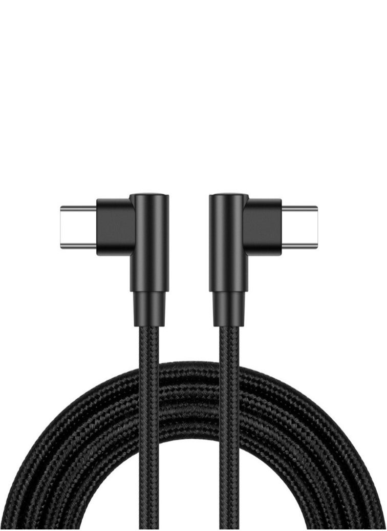 60W 2 Pack 6+6FT Type C to Type C Fast Charging Cable USBC to USBC Cord 90 Degree USB C Cable Right Angle for iPhone 16 15 Samsung Galaxy S24 S23 iPad MacBook Pixel USB C Charger  - Image 2