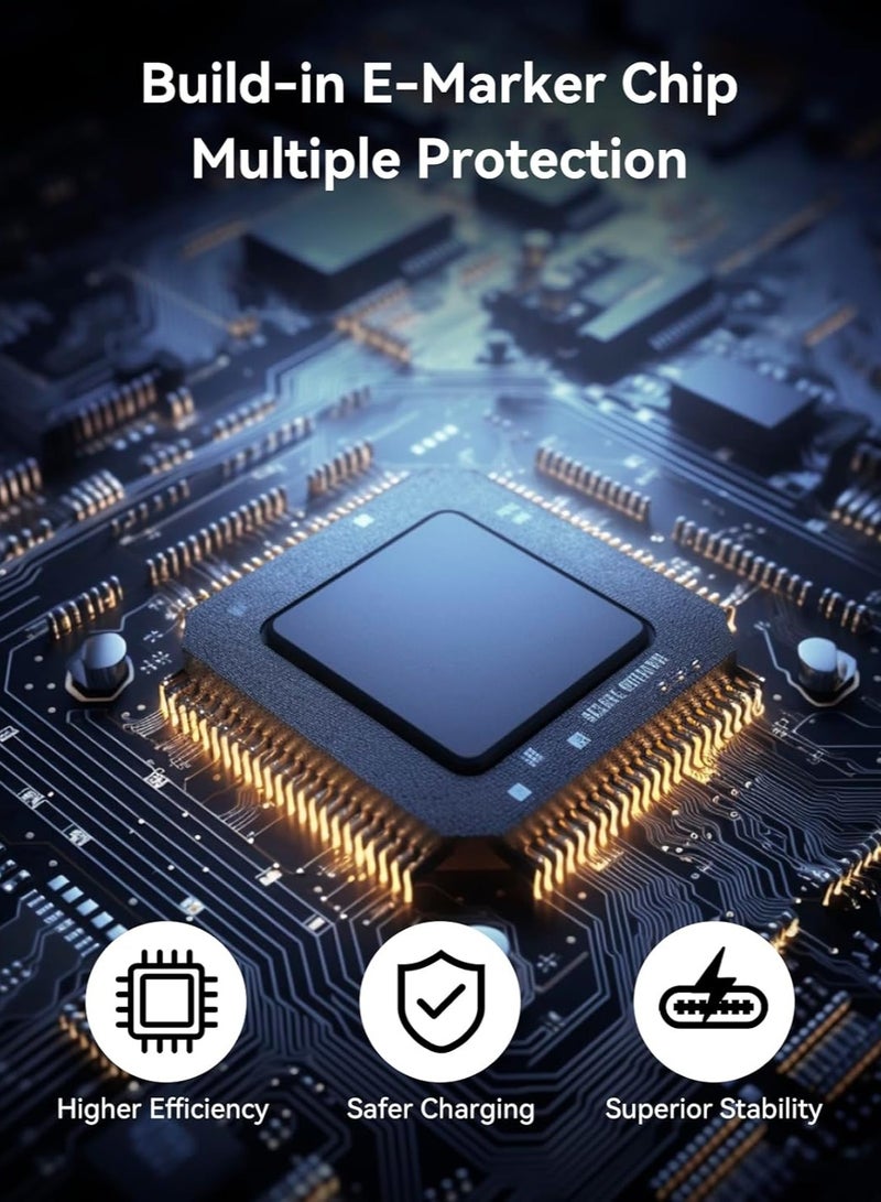 اعاره 2 قطعة كابل شاحن سريع نوع سي 60 واط، كابل Type C بزاوية 90 درجة (1م + 2م) مضفر من النايلون - كابل شحن سريع متوافق مع آيفون 16/15 برو، سامسونج S24/S23 الترا، آيباد، ماك بوك - Image 2