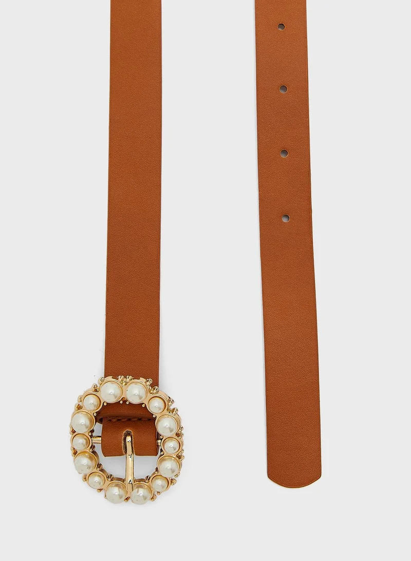 ELLA Pearl Buckle Belt