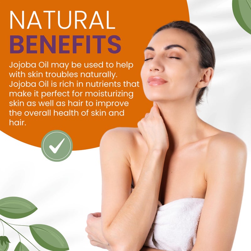 Cocojojo Jojoba Oil Organic, Jojoba Oil for Hair Growth for Skin, Face, 100% Pure Natural, Cold Pressed, Deep Moisturizing Anti-Aging, Essential Oils - 8 Fl Oz - Image 3
