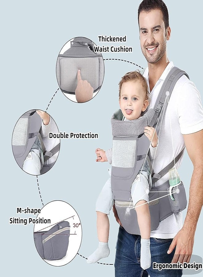 Deoxys Baby Carrier Newborns to Toddlers, Ergonomic Baby Toddler Carrier Slings Wraps with Head Support, Easy to Wear,Infant Carrier Baby Gift,Travel and Hiking Friendly, for Babies 7 to 44 lbs - Image 2