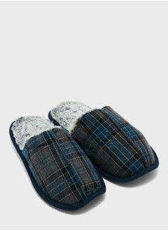 Check Print Soft Bedroom Slippers