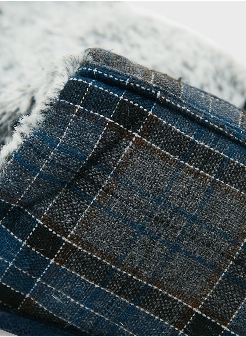 Seventy Five - Check Print Soft Bedroom Slippers - Image 1