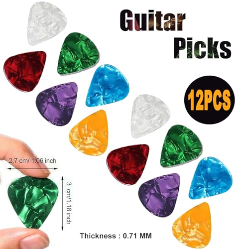 JINWEE Acoustic Guitar Accessories Kit,Guitar Tool Changing Kit Including Acoustic Strings, Picks, Capo, Bridge Pins, Bridge Saddle Nut and 3 in 1 guitar string winder cutter and pin puller. - Image 5