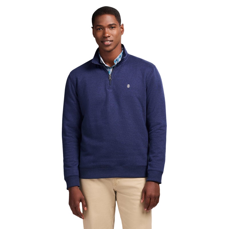 IZOD Men's Advantage Performance Quarter Zip Fleece Pullover Sweatshirt, Blue Navy Blazer, XX-Large - Image 1