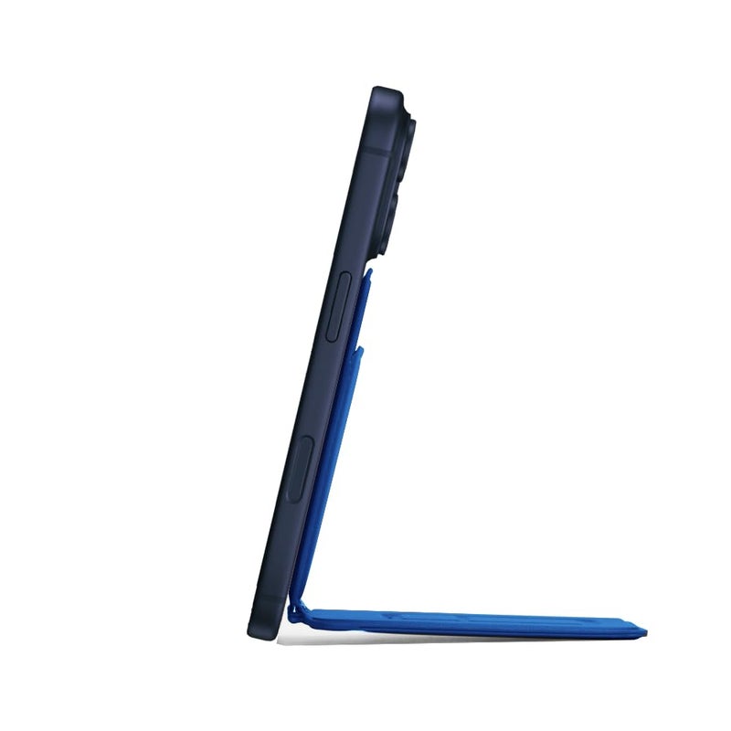 OBLIK Tripod Stand & Mag-Safe Wallet | 4 in 1 Multi-Functional : Tripod/Selfie Stick/Phone Stand/Wallet | Strong Magnets | Compatible with iPhone Air/17/16/15/14/13/12 Series - Sapphire - Image 3
