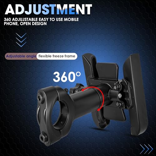 WHIPONE CNC Metal Bike Mobile Holder Compatible for Bajaj Pulsar 125, 360° Rotation Phone Mount Cradle for Bicycle & Motorcycle, Handlebar for All Smartphones, Anti-Slip, Full Grip (Black) - Image 4