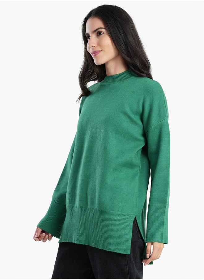 Clue - Pullover with Wide Ribbed Hem - Image 1