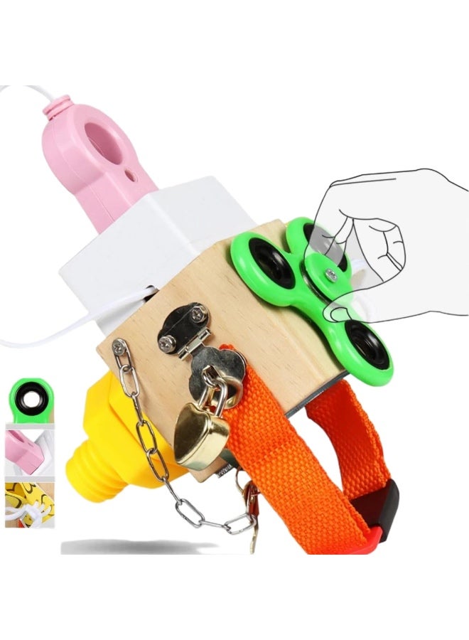 Factory Price Jose 7 in 1 Wooden Multifunctional Activity Sensory Busy Cube - A - Image 1