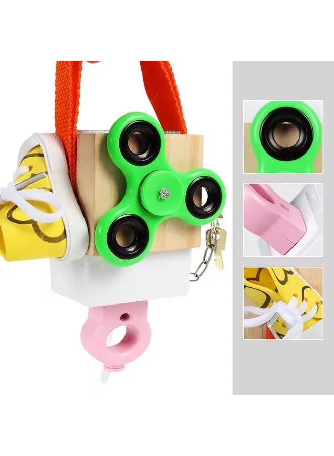 Factory Price Jose 7 in 1 Wooden Multifunctional Activity Sensory Busy Cube - A - Image 3