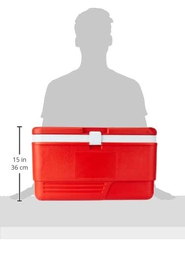 Divik - Divik 50 LTR Icebox Insulated Ice Bucket Multi Storage Ice Box for Travel Party Picnic Bar Ice Cubes Chiller for Cold Drinks Medical Purpose 1Pcs Red - Image 1