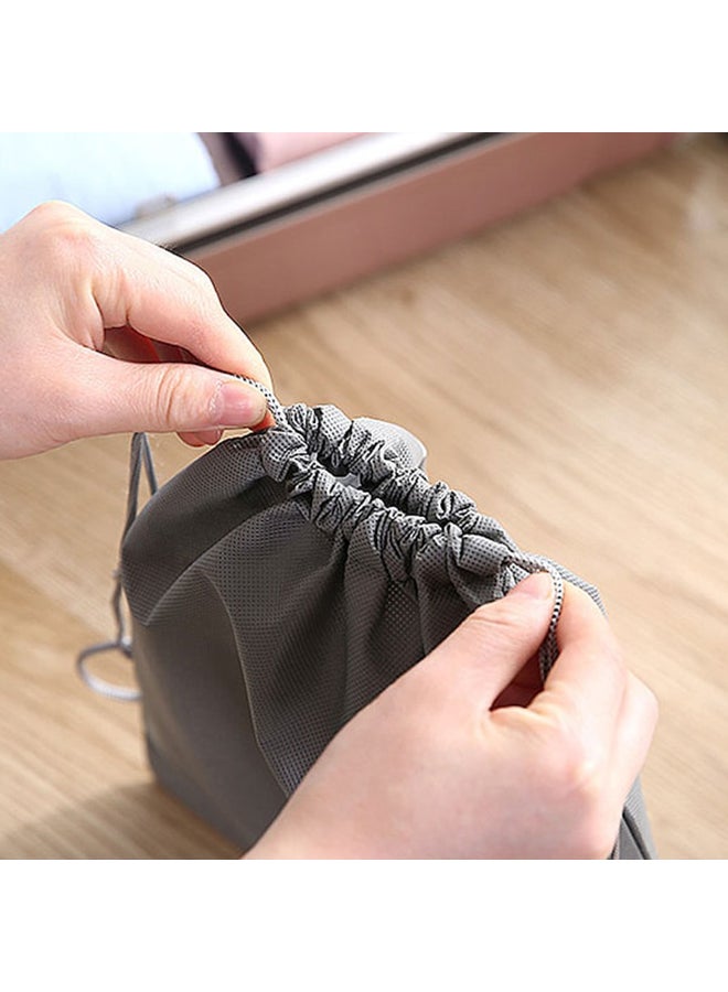 NIBEMINENT 5-Piece Travel Shoes Bags Grey/White - Image 3