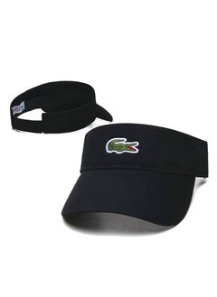 Lacoste visors baseball cap duckbill cap pointed hat sun hat pure cotton men's and women's caps baseball outdoor black