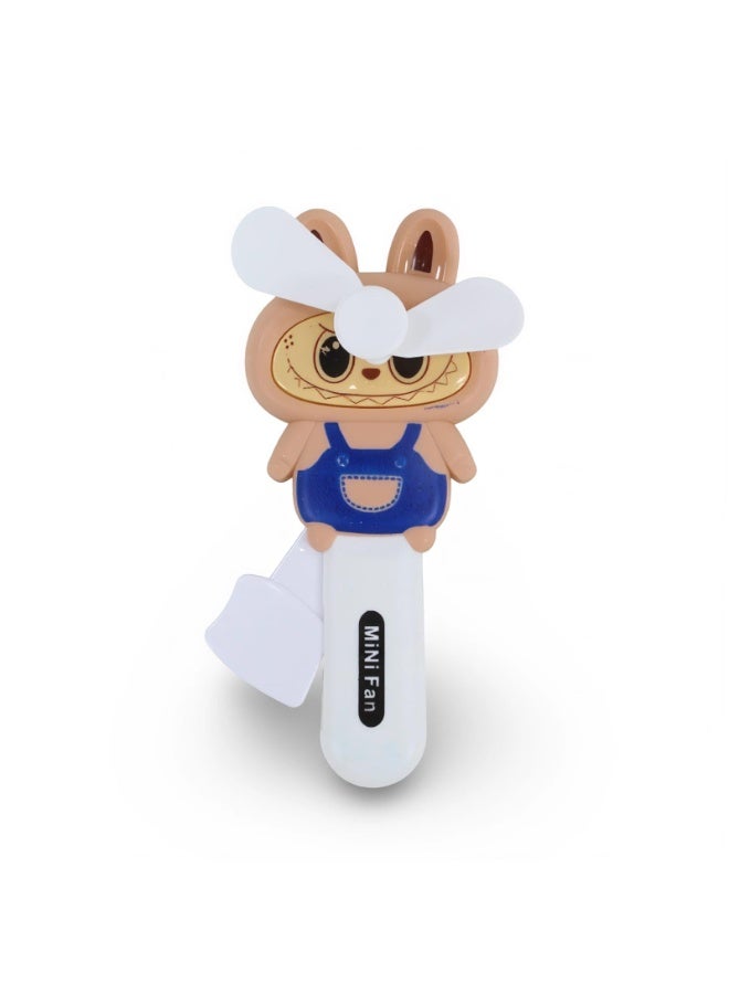 vGRASSP Cartoon Brown Bear Handheld Mini Fan for Kids with Soft Safe Blades – Portable Manual Cooling Fan – Cute Animal Pocket Fan – Lightweight Hand Fan for Travel, School, Outdoor Activities, Summer Gifts – Compact Size 10 × 3 × 2 cm - Image 1