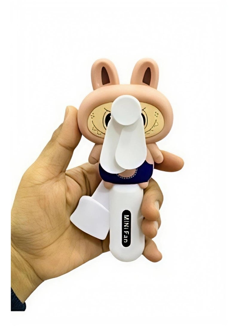 vGRASSP Cartoon Brown Bear Handheld Mini Fan for Kids with Soft Safe Blades – Portable Manual Cooling Fan – Cute Animal Pocket Fan – Lightweight Hand Fan for Travel, School, Outdoor Activities, Summer Gifts – Compact Size 10 × 3 × 2 cm - Image 2