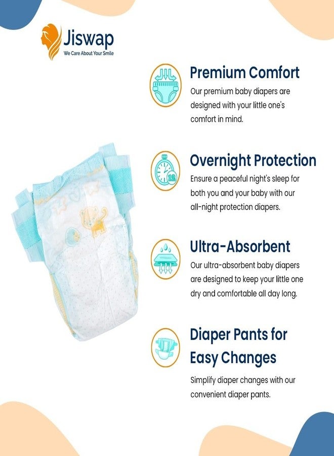 Jiswap Ultra Absorbent Baby Diapers – Soft, Leak-Proof, Hypoallergenic, and Breathable Diapers for Newborns, Infants & Toddlers – Skin-Friendly, Eco-Friendly, and Comfortable – 50 Count (3XL) - Image 3