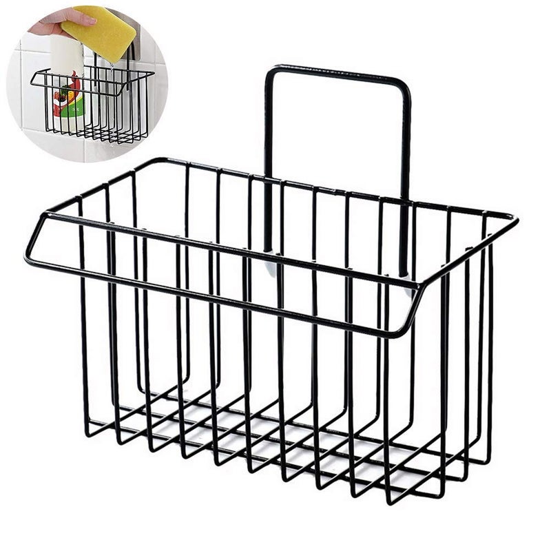 Lexazo Metal Iron Sink Caddy Organizer Rack Sponge Holder Rack Drain Basket for Kitchen Brush Soap Dishwashing Liquid - Image 3