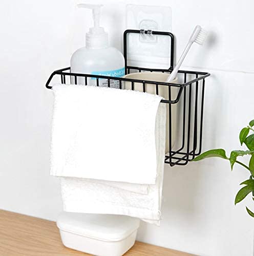 Lexazo Metal Iron Sink Caddy Organizer Rack Sponge Holder Rack Drain Basket for Kitchen Brush Soap Dishwashing Liquid - Image 1