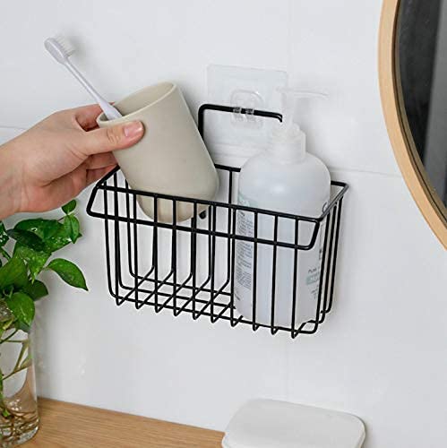 Lexazo Metal Iron Sink Caddy Organizer Rack Sponge Holder Rack Drain Basket for Kitchen Brush Soap Dishwashing Liquid - Image 2