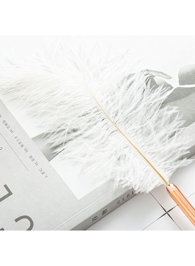 Lobagve 3 Pcs Feather Metal Ballpoint Pens Black Ink 1.0 Mm Office Supplies - Image 3