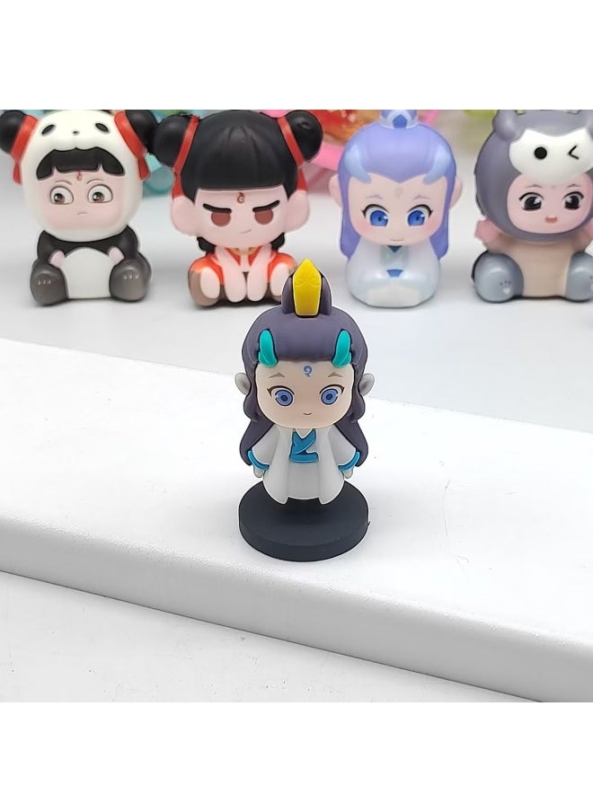 Ne Zha 2 Devil Boy Nao Hai Series Hand-made Blind Box Ornaments Ao Bing Ne Zha Small Ornaments Color-changing Roast Duck Cave Music-Color:The Magic Boy Makes A Frenzy In The Sea [6-piece Blind Box Of Ornaments]