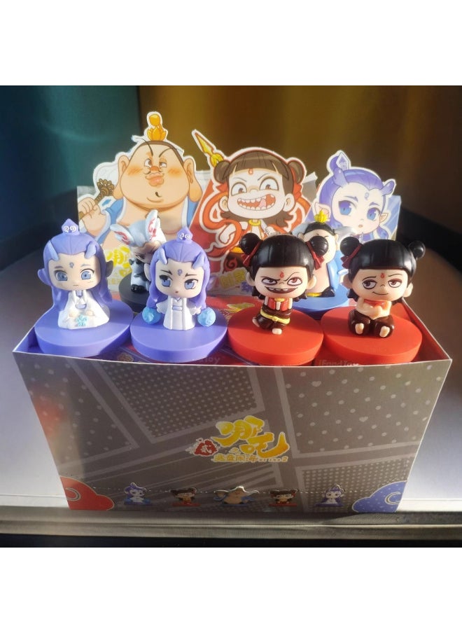 Ne Zha 2 Devil Boy Nao Hai Series Hand-made Blind Box Ornaments Ao Bing Ne Zha Small Ornaments Color-changing Roast Duck Cave Music-Color:The Magic Boy Makes A Frenzy In The Sea [6-piece Blind Box Of Ornaments]
