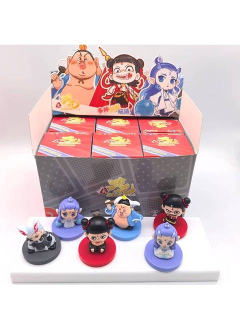 Ne Zha 2 Devil Boy Nao Hai Series Hand-made Blind Box Ornaments Ao Bing Ne Zha Small Ornaments Color-changing Roast Duck Cave Music-Color:The Magic Boy Makes A Frenzy In The Sea [6-piece Blind Box Of Ornaments]