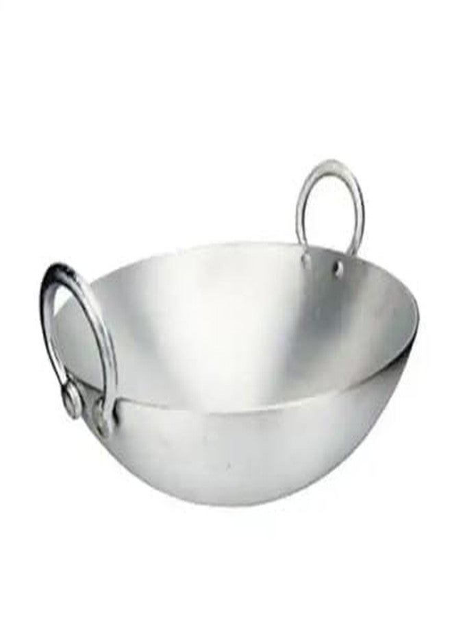 Shopsidex Aluminum Kadhai Deep Kadai | Non Induction Kadai | Without Non Stick Kadai |Kadai Deep Cooking Kadai | Deep Cooking Silver (20 Litter) - Image 3