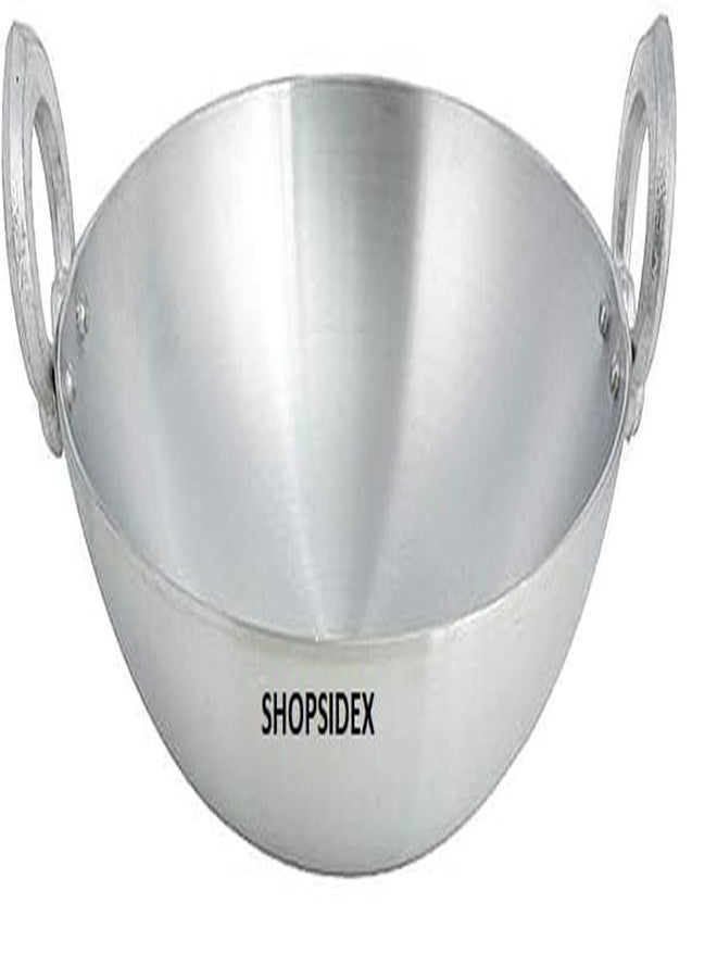 Shopsidex Aluminum Kadhai Deep Kadai | Non Induction Kadai | Without Non Stick Kadai |Kadai Deep Cooking Kadai | Deep Cooking Silver (20 Litter) - Image 1