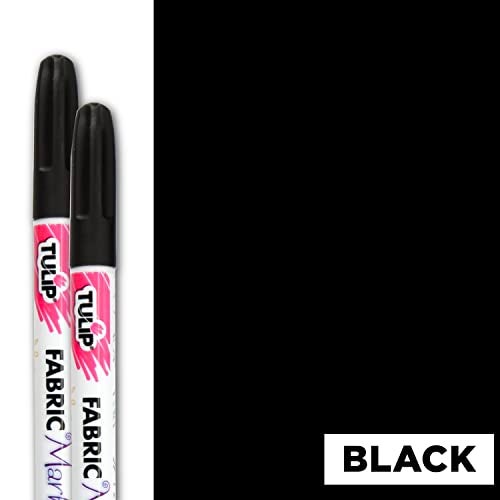 Tulip Permanent Nontoxic Fabric Markers Black 2 Pack-Laundry Markers,Fine Bullet Tip,Child Safe,Minimal Bleed&Fast Drying-Premium Quality for T-shirts,Clothes,Shoes,Bags&Other Fabric Materials - Image 5