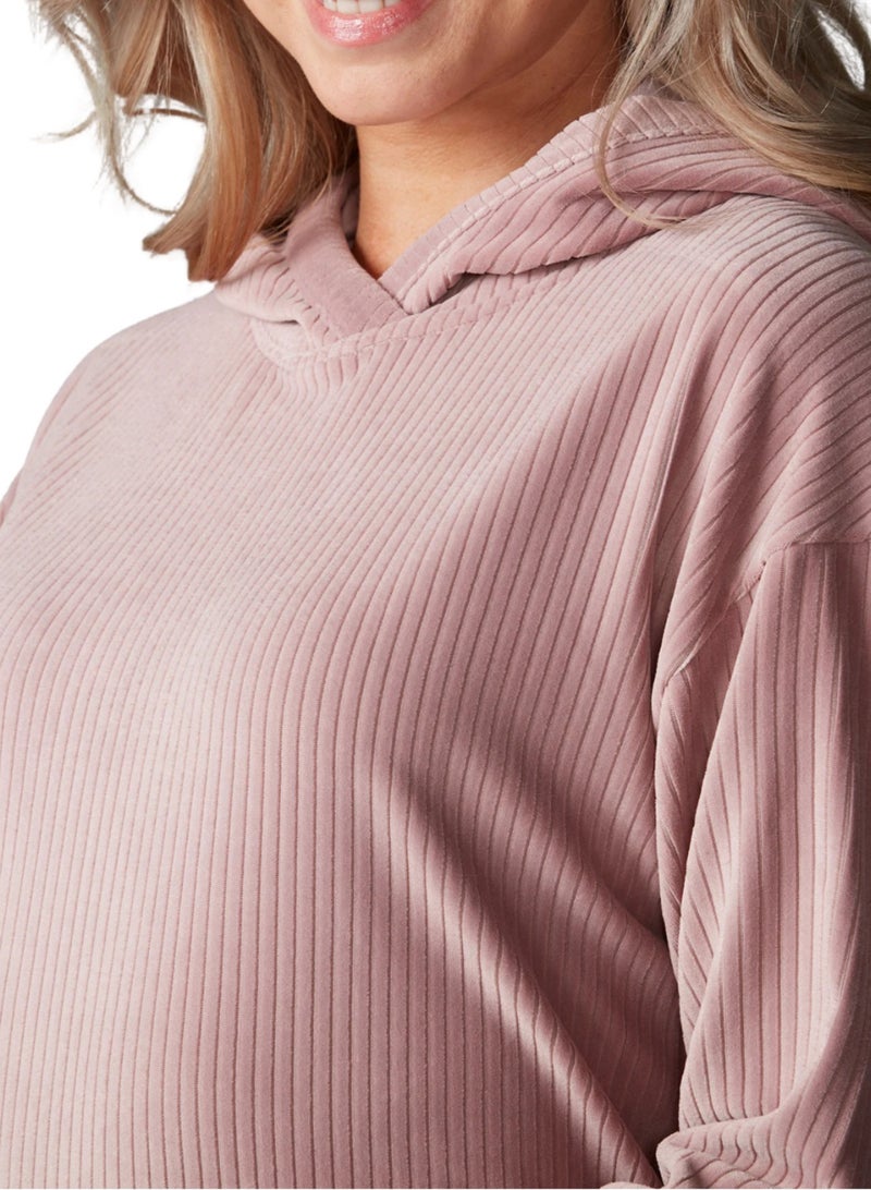 TAVI BRUSHED RIB PULLOVER HOODIE PRIMROSE LARGE - Image 3