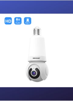 DOCKCASE Smart 1080P Wireless WIFI Light Bulb Security Camera, 360 Degrees 3.0MP Cam Home Surveillance CCTV Panoramic IP Camera  - Image 2