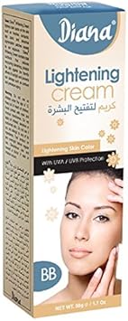 Diana كريم تفتيح البشرة ديانا BB مع حماية UVA/UVB 50 جرام من إيلس ستار لمشاكل التصبغ للبشرة السوداء والآسيوية والصومالية والعربية - Image 2