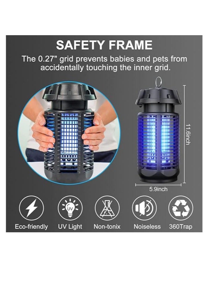 ARNOTEC Mosquito Killer Lamp 20W UV Electric Fly Zapper Waterproof Light Portable Bug Zapper, Moth, Gnat, Flies Pest Control Repeller Catcher with Standard UK Plug for Indoor, Black  - Image 5